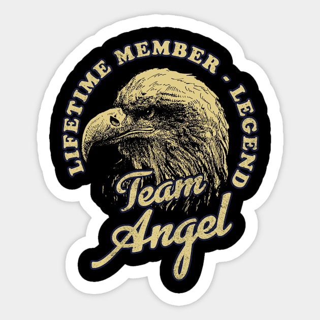 Angel Name - Lifetime Member Legend - Eagle Sticker by Stacy Peters Art